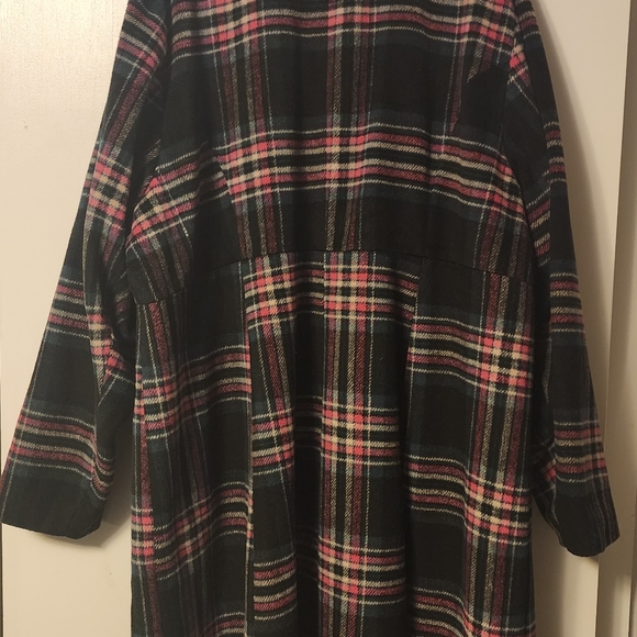Torrid plaid peacoat plus size - Picture 2 of 5